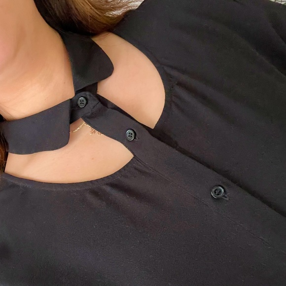 Mink pink black fashion blouse - Picture 2 of 4